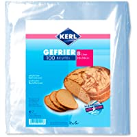 Kerl 4003450010243 - Bolsas para congelados (8 L- 30 x 50 cm- extrafuerte- 100 unidades- polietileno)